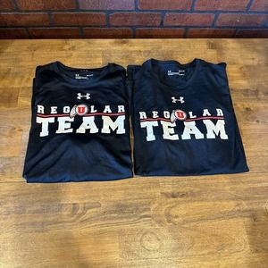 Regular Team Limited Edition Shirts Lot of 2 Black Short Sleeve Utah Utes Sz M